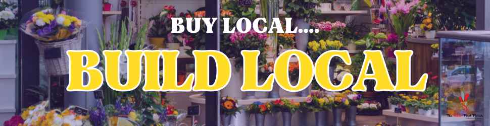 Colorful flower shop made of fresh, locally-grown flowers at The RED Petal Florists in Nairobi, showcasing the benefits of supporting local businesses and fostering community growth