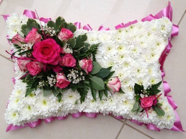 pink funeral pillow 6697 1 p