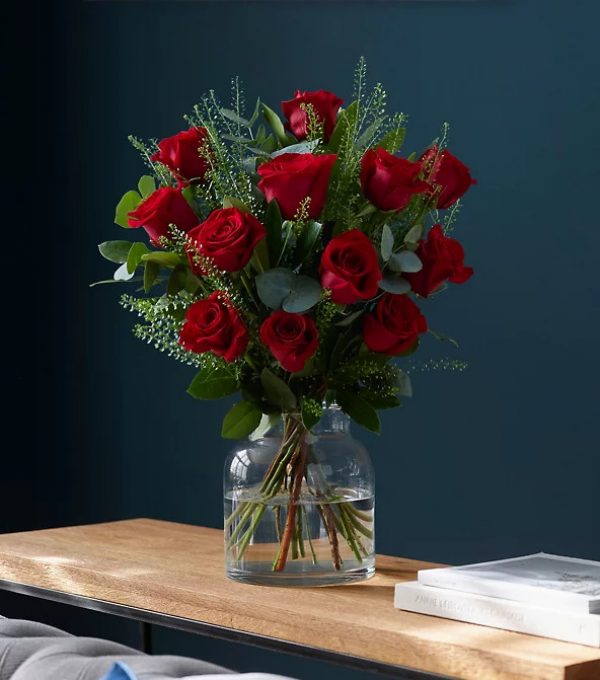 20 Red Roses In A Vase